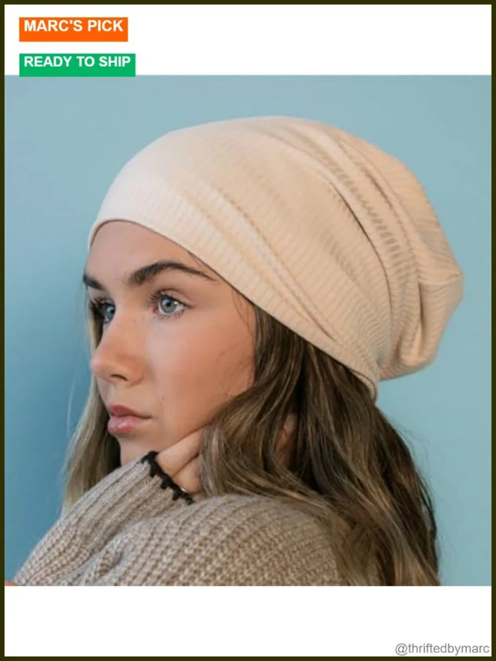 Lightweight Slouchy Beanie for Hair Loss & Sensitive Scalps - Soft Knit Hat